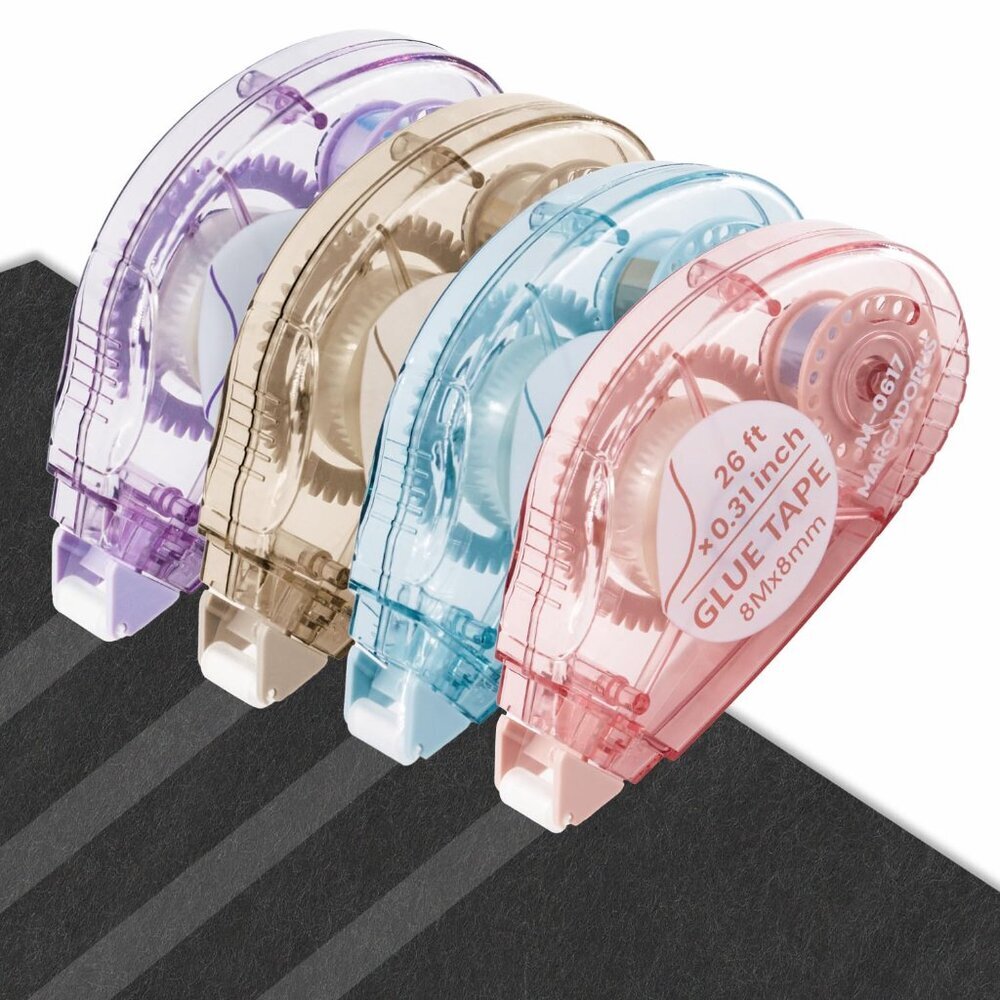 Glue Tape for Scrapbooking, Scrapbook Tape 4 Pcs, Double Sided Tape Roller for C